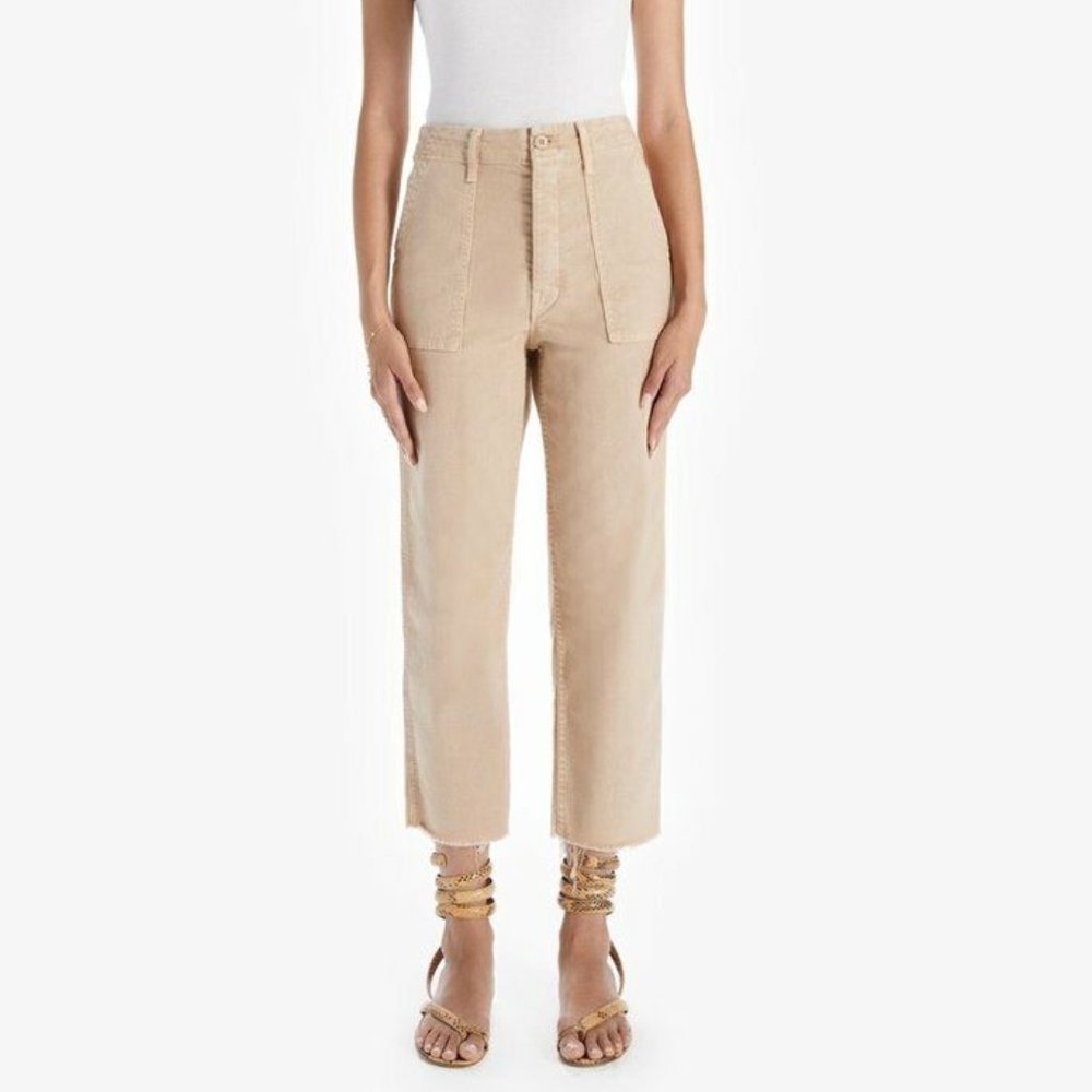 MOTHER The Patch Pocket Private Ankle Fray Jeans